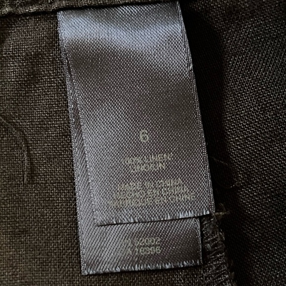 Liz Claiborne Brown Maxi Skirt 100% Linen Pintucked Ruffle Size 6 - Picture 7 of 9